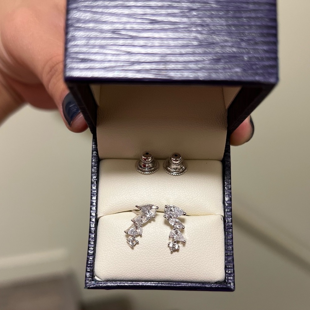CARAT London Abigail Marquise Cluster Stud Earrings